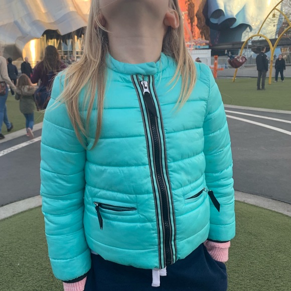 Zara girls 4/5 bluish/turquoise jacket - Picture 8 of 8